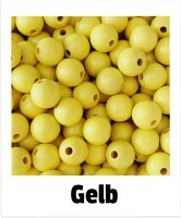 Holzperlen 14mm gelb